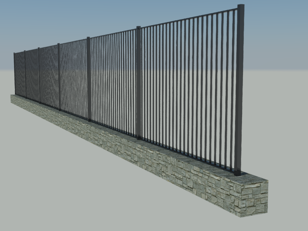 Металлический забор 2 метра